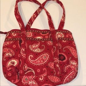 Vera Bradley Mesa Red shoulder bag retired pattern